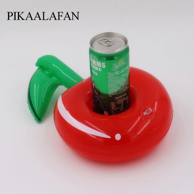

PIKAALAFAN Swimming Pool Party Floating Inflatable Drink Cup Seat Cherry Inflatable Cup PVC Security Inflatable Water Coaster