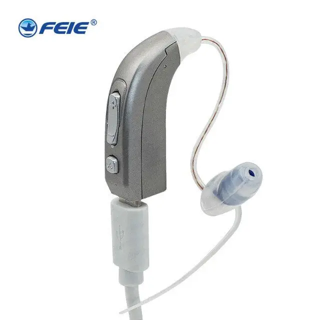 

New Rechargeable Digital Sound Enhancement Hearing Aids 3xEarplugs Powerful Control volume behind the ear MY-33