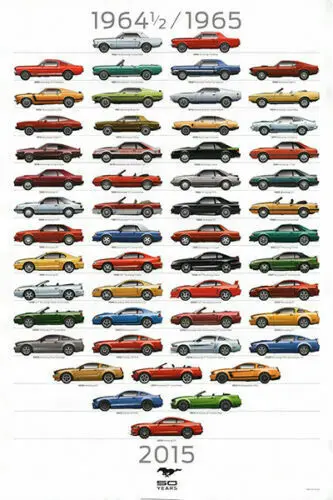 Q2465 плакаты и принты Горячие Ford Mustang Car Evolution ChMuscle Custom художественный постер