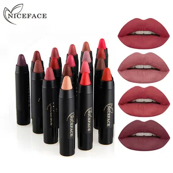 

NICEFACE 24 Color Nude Velvet Matte Rouge Lipstick Pen Waterproof Long Lasting Pigment Lipstick Makeup Beauty Sexy Lips Cosmetic