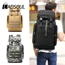 LADSOUL большой Оксфорд 60л на открытом воздухе путешествия водонепроницаемый плечи посылка Мужской рабочий багаж рюкзак альпинист небольшой рюкзак военной расцветки
