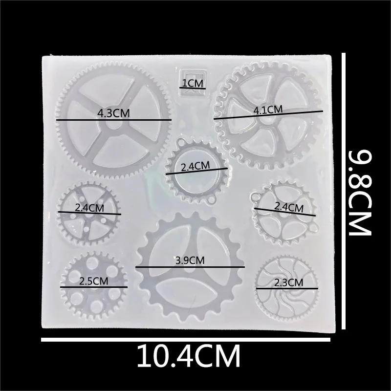DIY панк стиль смолы шестерни силиконовая форма для ручной работы Прохладный украшения машины зубчатые колеса плесень