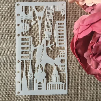 

1Pcs A6 All Over The World City DIY Craft Layering Stencils Wall Painting Scrapbooking Stamping Embossing Album Paper Template
