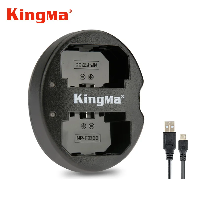 KingMa NP FZ100 Dual USB зарядное устройство для sony NP-FZ100 BC-QZ1 Alpha 9 A9 9R A9R 9S ILCE-9 A7m3 a7r3 7RM3 |