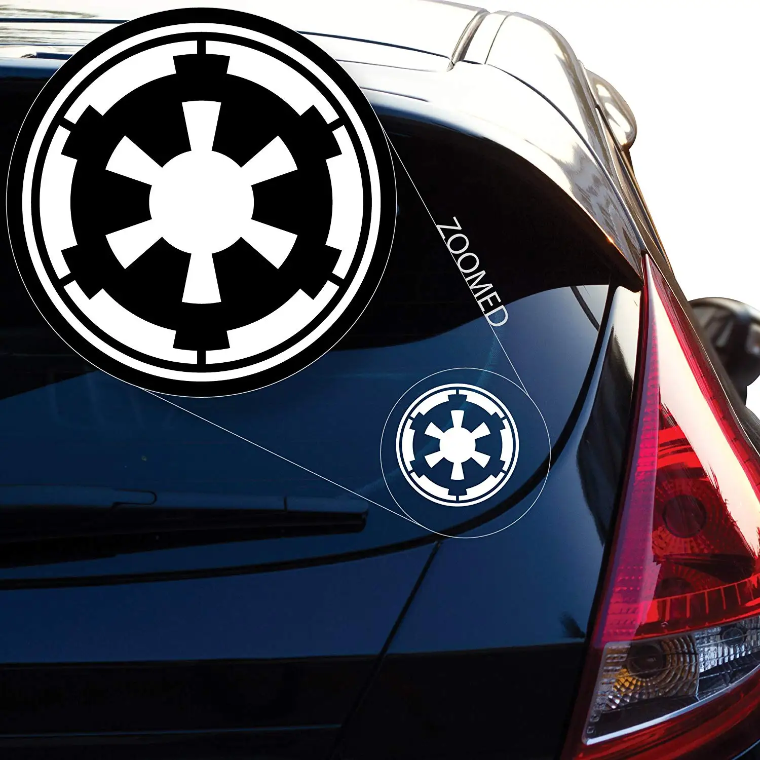 

Galactic Empire Star Wars Emblem Crest Decal Sticker for Car Window, Laptop, Motorcycle, Walls, Mirror and More