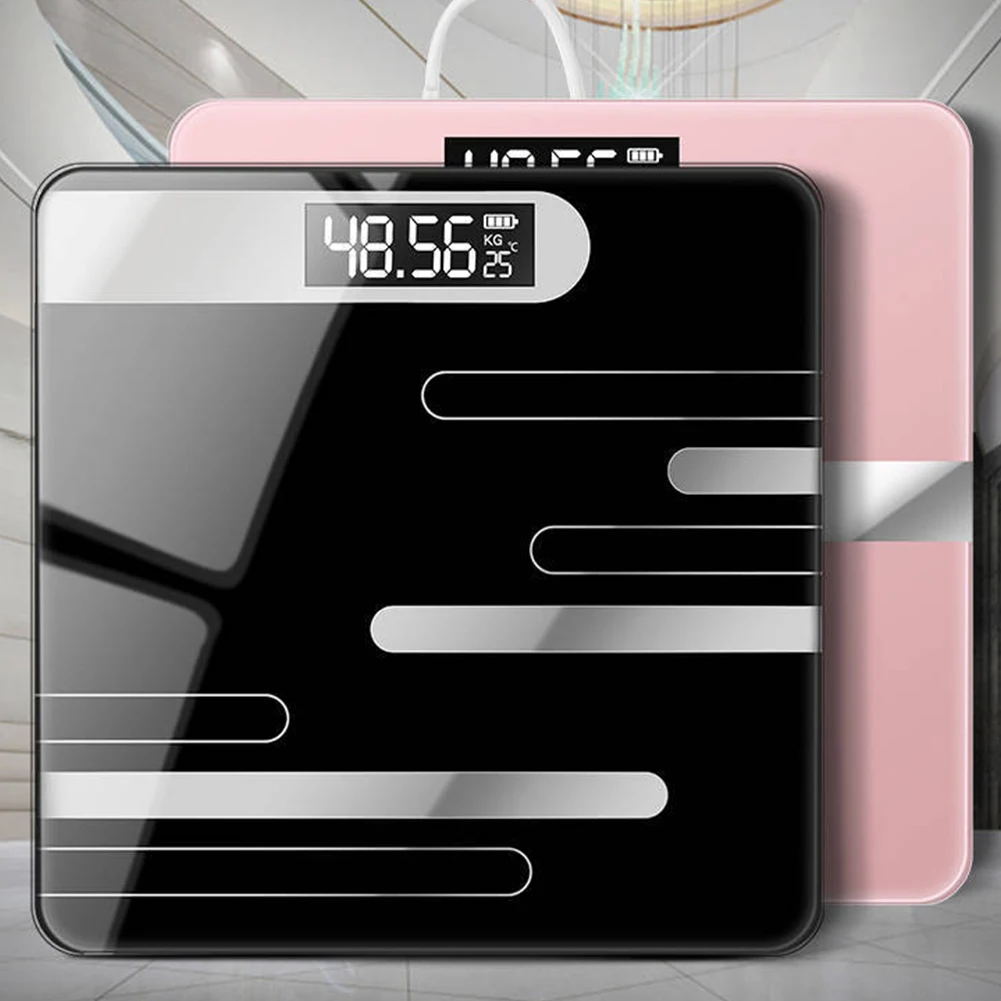 

Electronic LCD Display Body Weighing Bathroom Recharge Digital Mini Scale High Weight Measuring