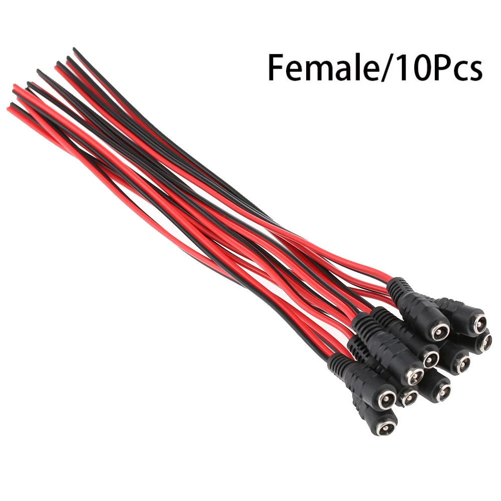 

10Pcs 5.5 * 2.1mm 30cm 12V DC Power Adapter Female Cable Camera Power Connector Full-Copper Wire CCTV Security System