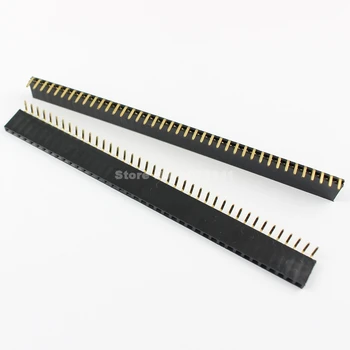 

80 Pcs Per Lot Pitch 2.54mm 40 Pin Right Angle Female Single Row Header Strip
