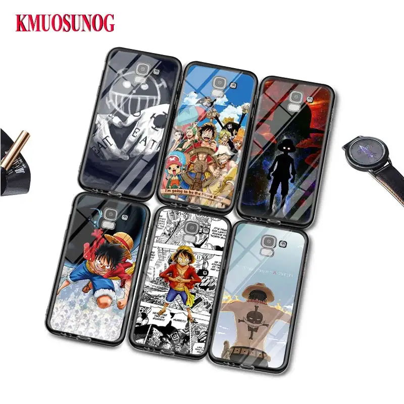 

Black Silicone Case Anime One piece for Samsung Galaxy j8 j7 j6 j5 j4 j3 Plus Prime 2018 2017 2016 Phone Bag Cover