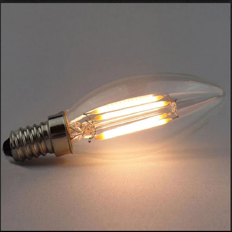 C35LED наконечник пузырь в форме пузыря E14 220 V Эдисон Маленький Винт теплый белый