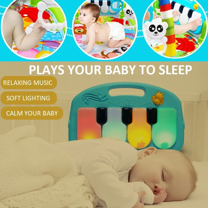 Kids Play Music Mat Carpet Toy Infant Crawling Rug Educational Puzzle Carpet with Piano Keyboard Infant Rug Rack Baby Toy TY0361