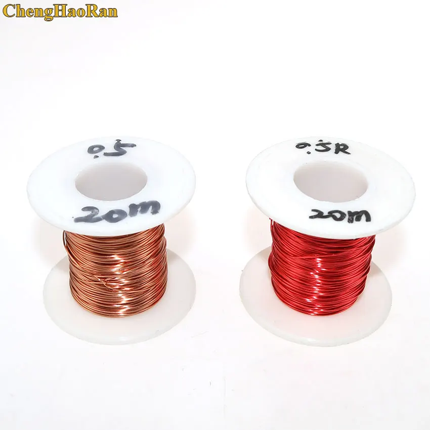 

ChengHaoRan 0.5mm 20m QA-1-155 2UEW Polyurethane enameled Wire Copper Wire