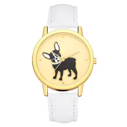 FanTeeDa для женщин Vogue часы собака печати Аналоговые кварцевые наручные часы женский циферблат часы дамы повседневное часы Relogio reloj mujer533