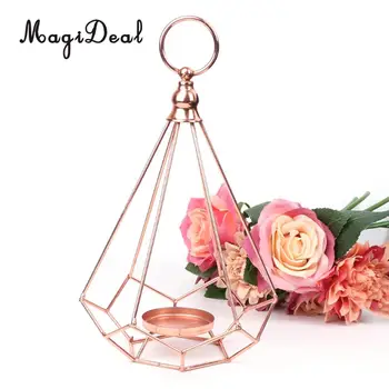 

2/3/5 pcs Wall Hanging Hollow Diamonds Tea Light Votive Candle Holder Candlestick Garden Yard Patio Lighting Decor