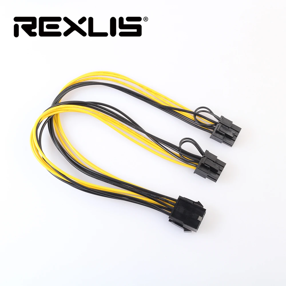 

REXLIS PCI-Express PCIE 8 Pin to Dual 8 (6+2) Pin VGA Graphic Video Card Adapter Power Supply Cable 30cm