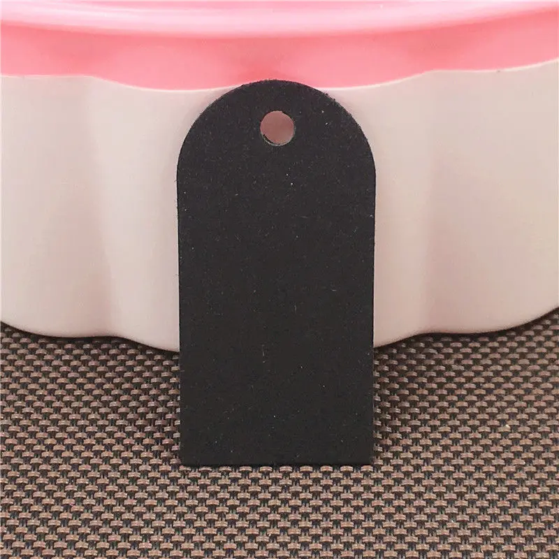 50 шт./лот в форме арки Висячие крафт-бумажные бирки свадебные подарки багажные ценники бумага для заметок Экологичные бирки для торта на день рождения - Цвет: Black