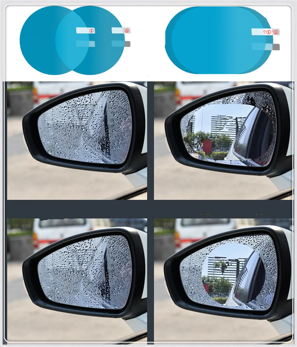 

2pcs rearview mirror rain film waterproof anti-fog sticker car shape for Kia KND-4 Spectra5 Spectra Rio5 Multi-S Amanti Opirus