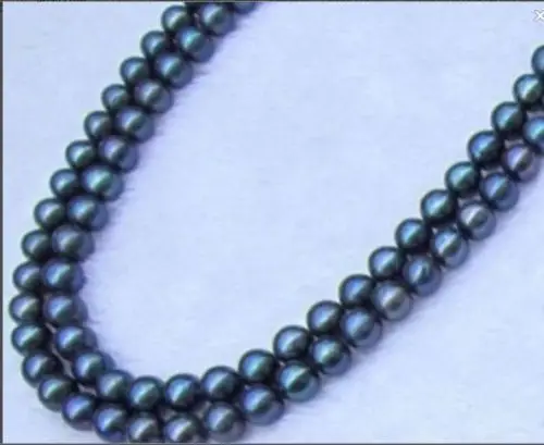 

free shipping noble 9-10MM TAHITIAN BLACK BLUE PEARL NECKLACE GOLD 35INCH