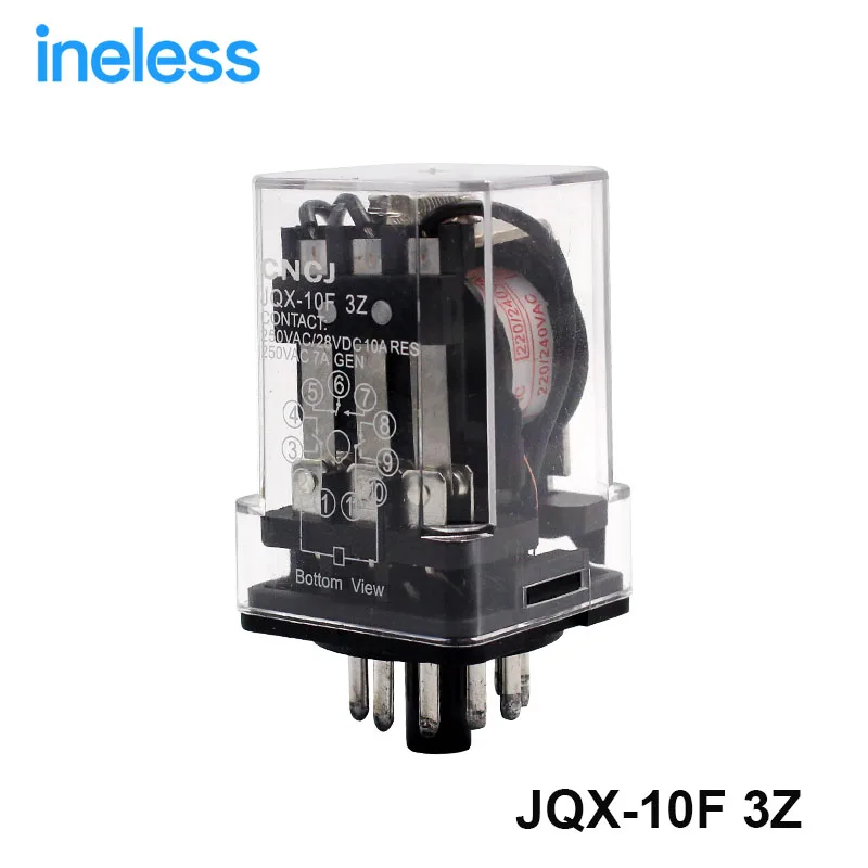 3 шт. JQX-10F 3Z DC 12 В Катушка печатной платы электромагнитное реле 7.5A 220 AC/10A 24VDC С 11 pin |