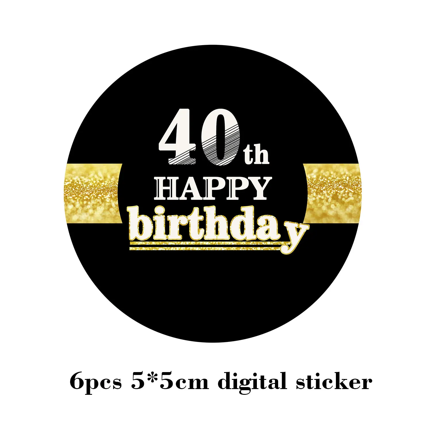 Happy Birthday Confetti Balloon Number Balloon Adult Birthday Cake Topper Gift Sticker For 16 18 21 30 40 50 60 Years Decoration - Цвет: 40 gift Stickers