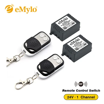 

eMylo RF DC 24V Smart Toggle Switch Wireless Remote Control Light Switch 433Mhz Transmitter 2X 1 Channel Relays Domotica remoto