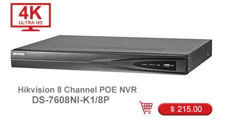4K 4CH NVR DS-7604NI-K1 встроенный Plug& Play 4-канальный видео регистратор поддержка H.265 до 8MP 4CH IP камера запись