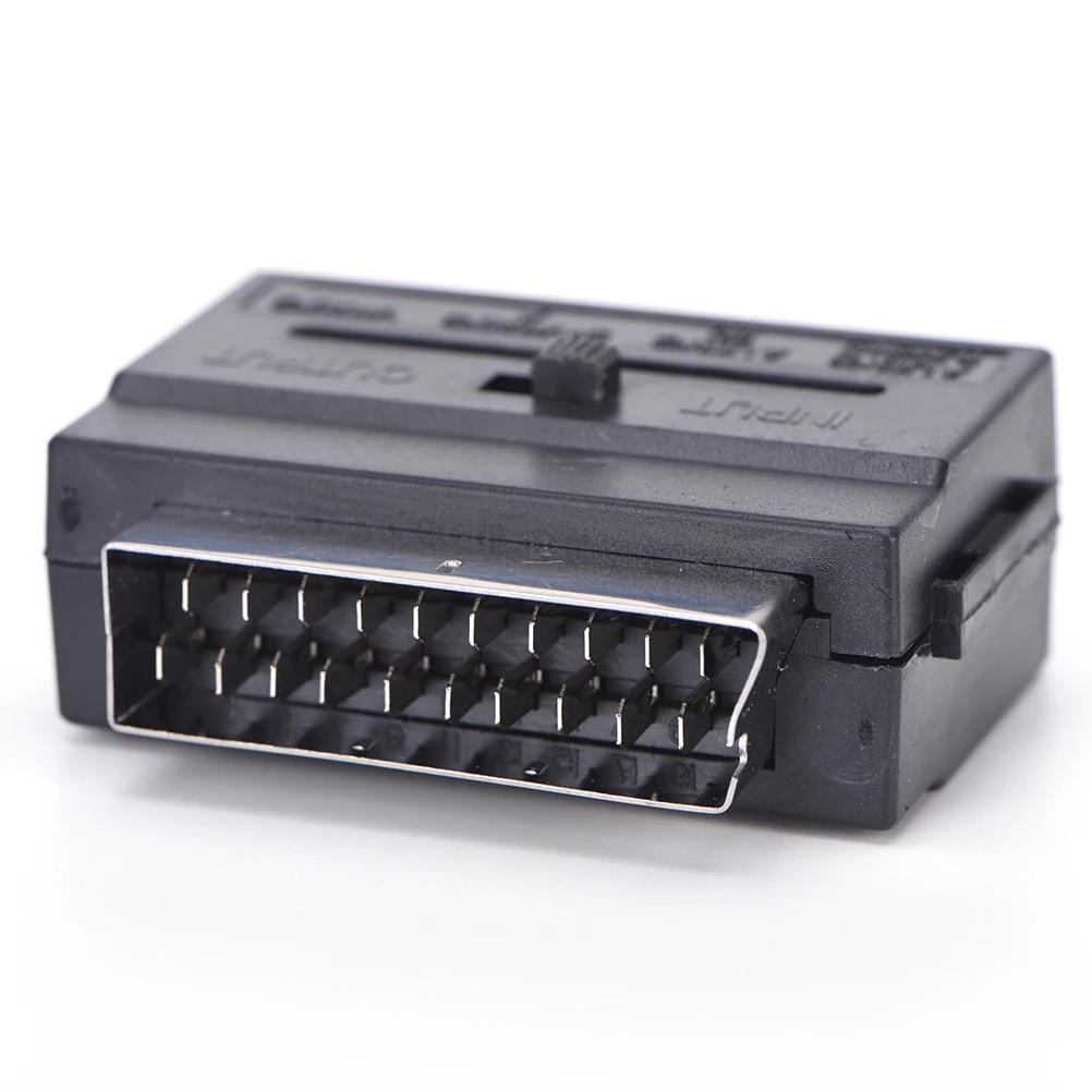 1 x 21 Pins SCART Male Plug To 3 RCA Female AV TV Audio Video Connector
