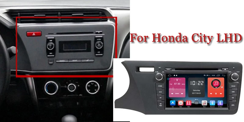 Sale Liislee For Honda City 2014 LHD Stereo Android Radio DVD Player BT Wifi GPS MAP NAV Navigation 1080P System Original NAVI Design 4