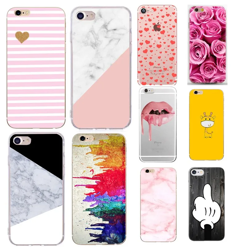 

Soft TPU Silicone case For iphone 6s case For iphone 6 6 S 7 8 Plus X 10 XS S SE 5 Case Cover Marble Pattern Phone Cases