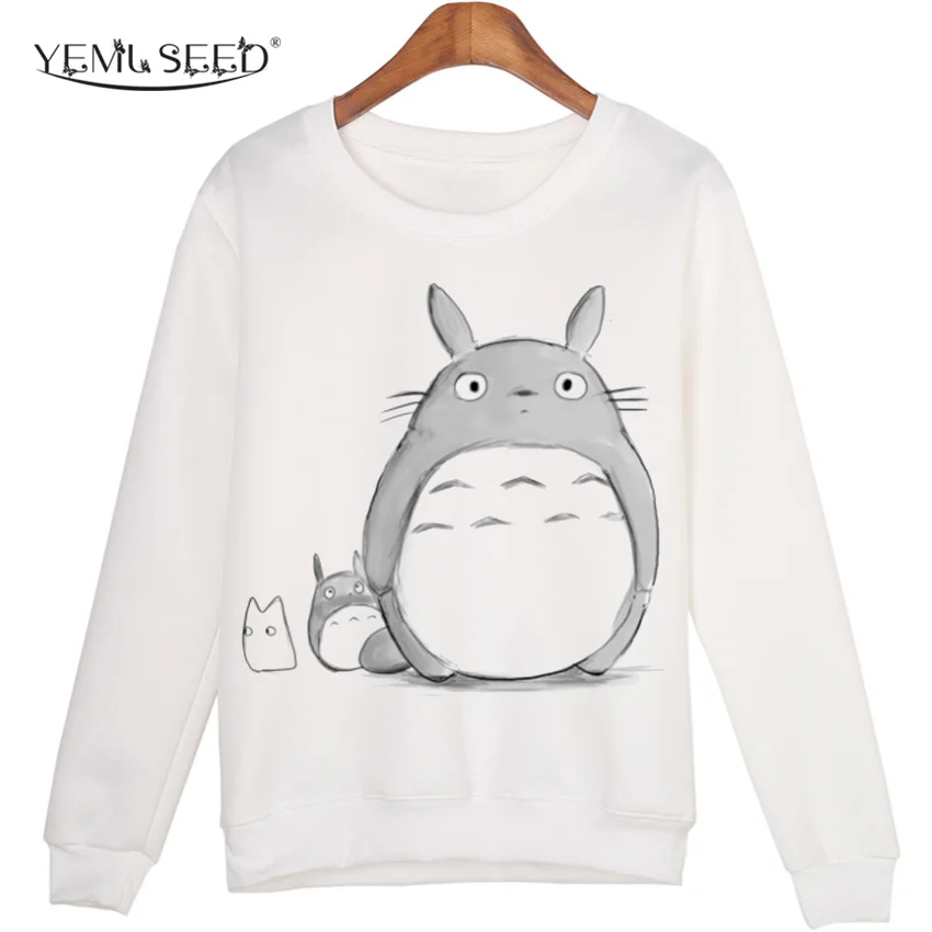 Skup Casual 3D bluza damska odzież zimowa kreskówka totoro drukuj Moleton Feminino bluzy O neck pulowerowe topy WMH31