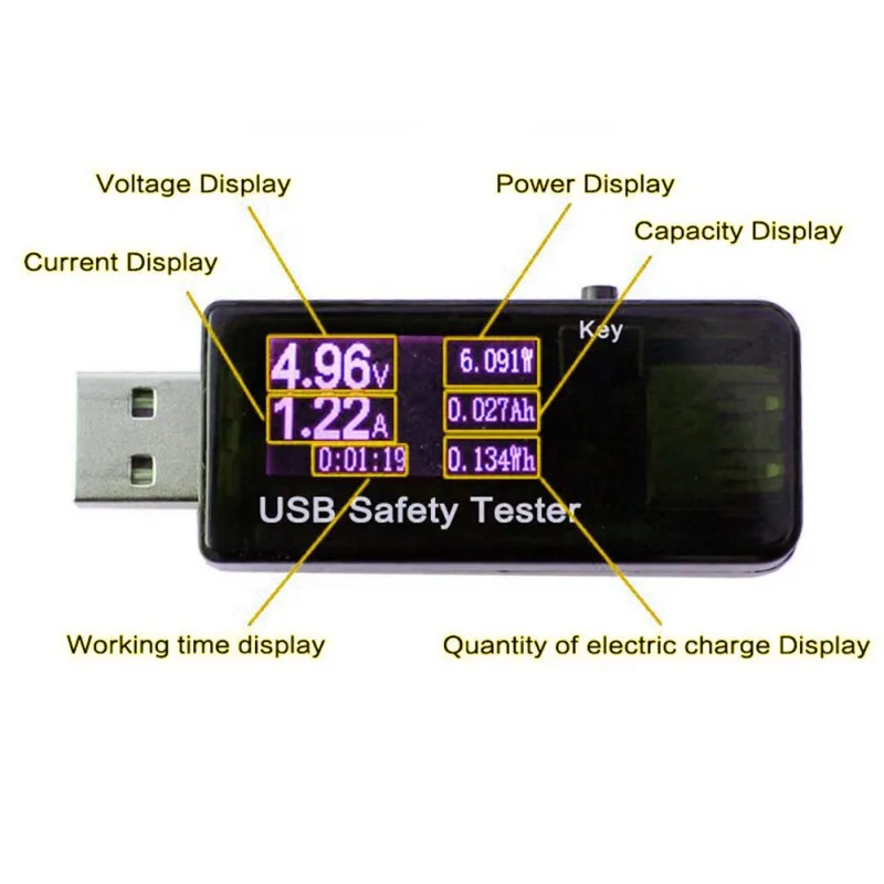 

USB Tester 3~30V DC Voltmeter ammeter current voltage power meter capacity monitor qc2.0 quick charger Phone Power Bank detector