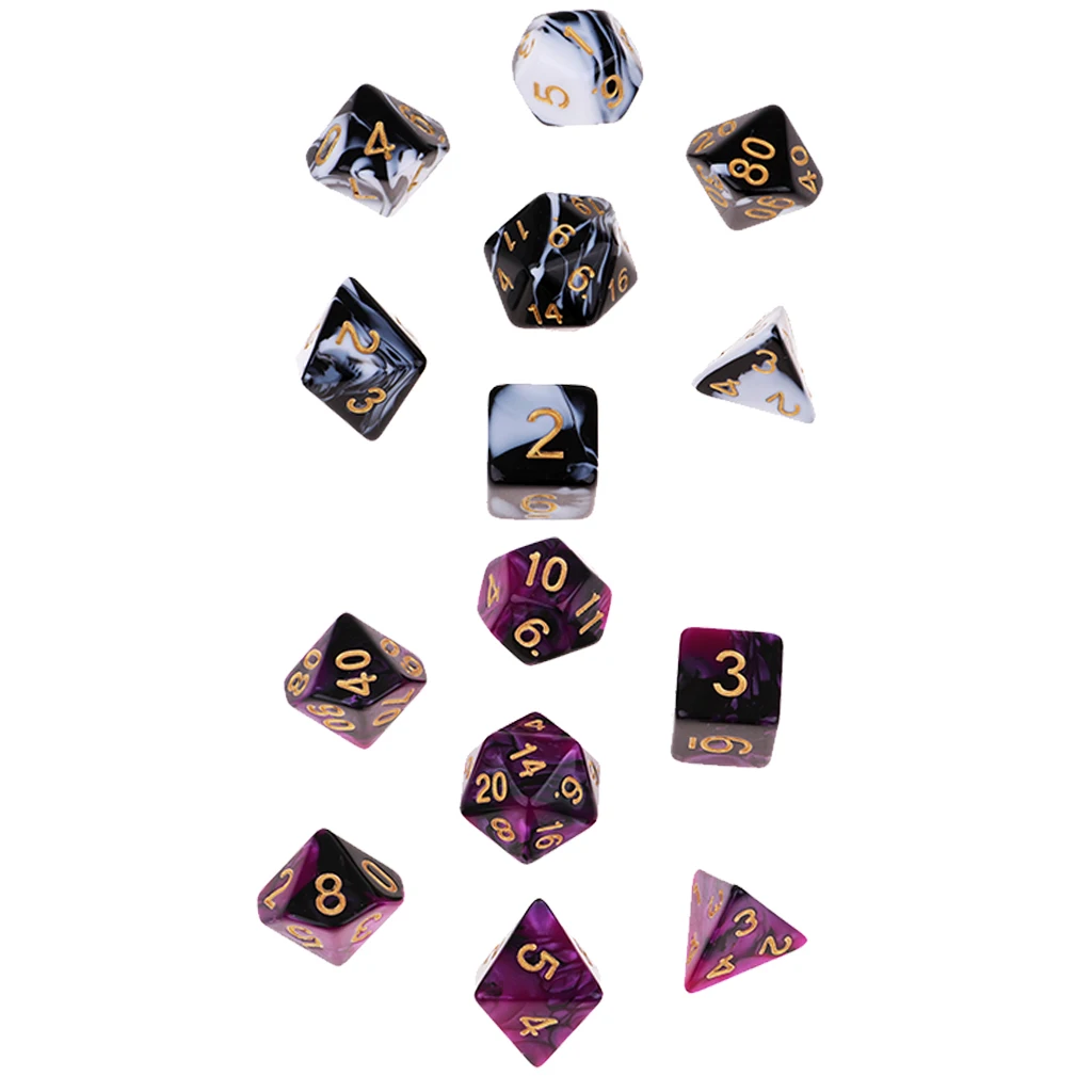 14PCS Polyhedral Dice 16mm for Dungeons and Dragons Casino Supply