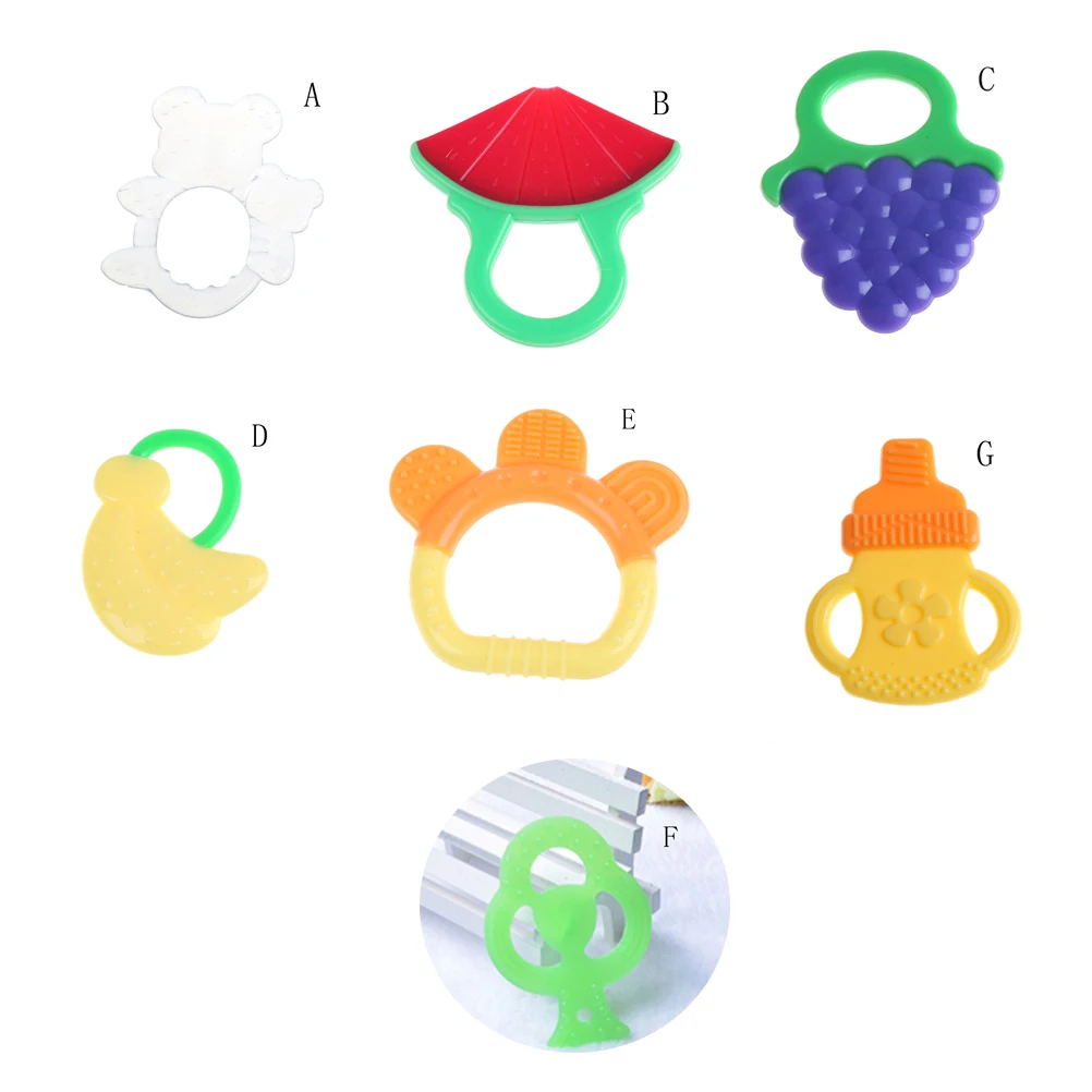 Baby Teether Teething Toy Toddler Infant Fruits Shape Teethers Grape