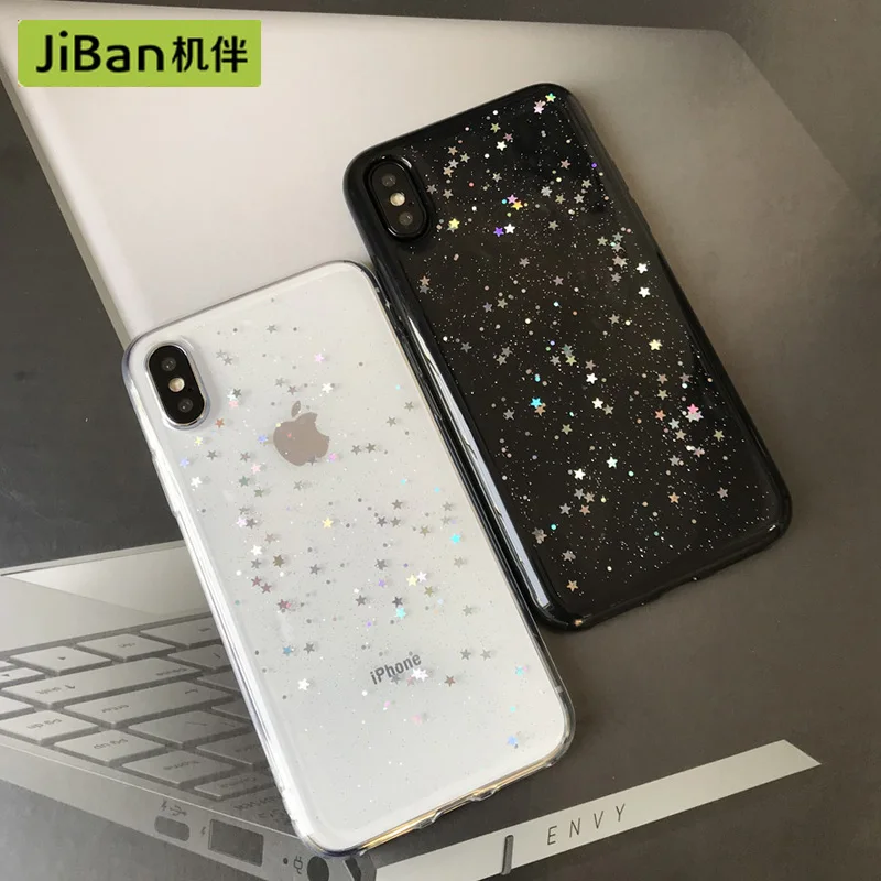 JiBan Смола Блеск мобильного чехол для телефона iPhone 6 S 7 8 Plus X силиконовые рукава все
