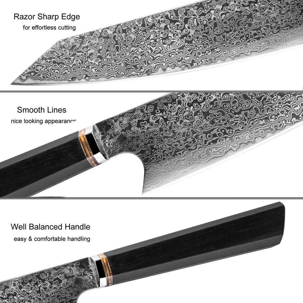  XITUO Handmade Knife 67-layers Japanese Damascus Stainless Steel Chef Knife Kiritsuke T Head Kitche - 32965765971