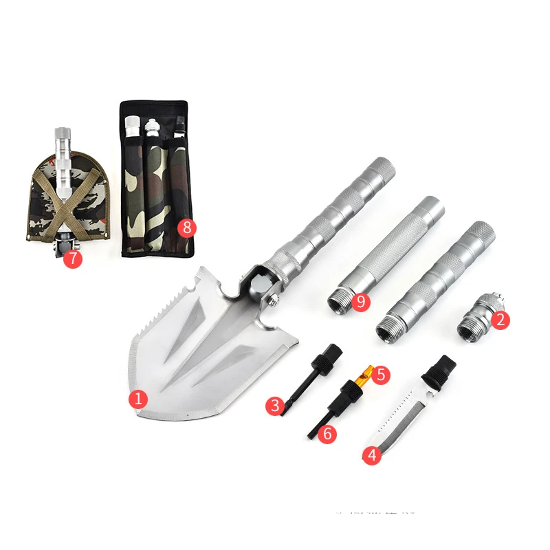 Engineer Military Shovel Folding Multi-purpose Shovel Outdoor Equipment Garden Tools Camping Self-defense Tools Engineer Military Shovel Folding Multi-purpose Shovel Outdoor Equipment Garden Tools Camping Self-defense Tools