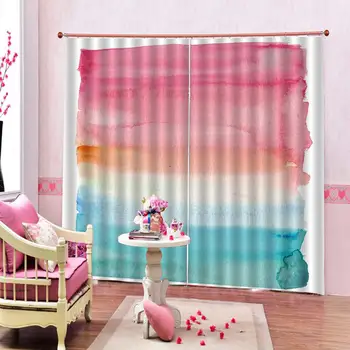 

colorful curtains 3D Blackout Curtains For Living room Bedding room Drapes Cotinas para sala High-precision Shade