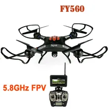 Profissional controle remoto zangão FY-560 2.4G 6-Axis Gyro 5.8G FPV RC Quadcopter com Câmera 2.0MP Headless Modo 360 rolando
