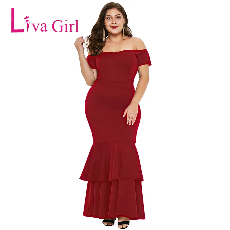 Red-My-Everything-Plus-Size-Mermaid-Dress-LC610947-3-30620