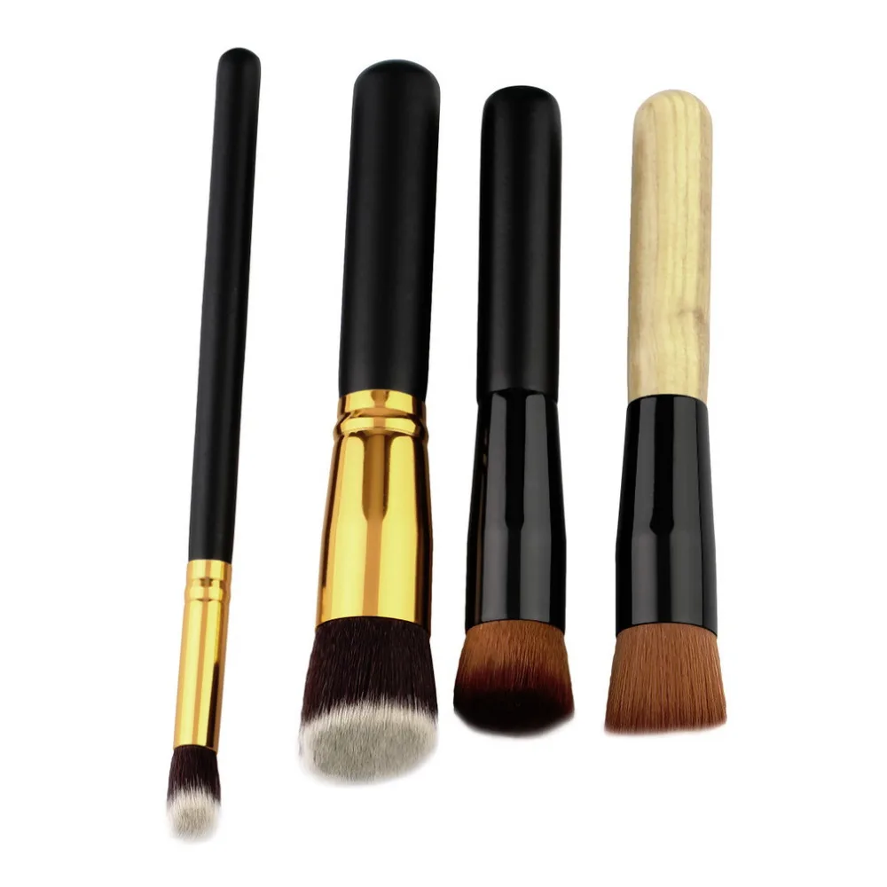 High Quality 4pcs Makeup Brushes Set Cosmetic Flat Angled Brush Beauty Makeup brushes blush Tool