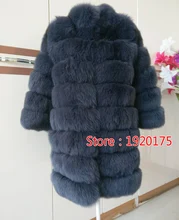 2017 Real Natural Fox Fur Coat for Women Jacket Russian Fur Long Coats Winter Warm Vest Waistcoat