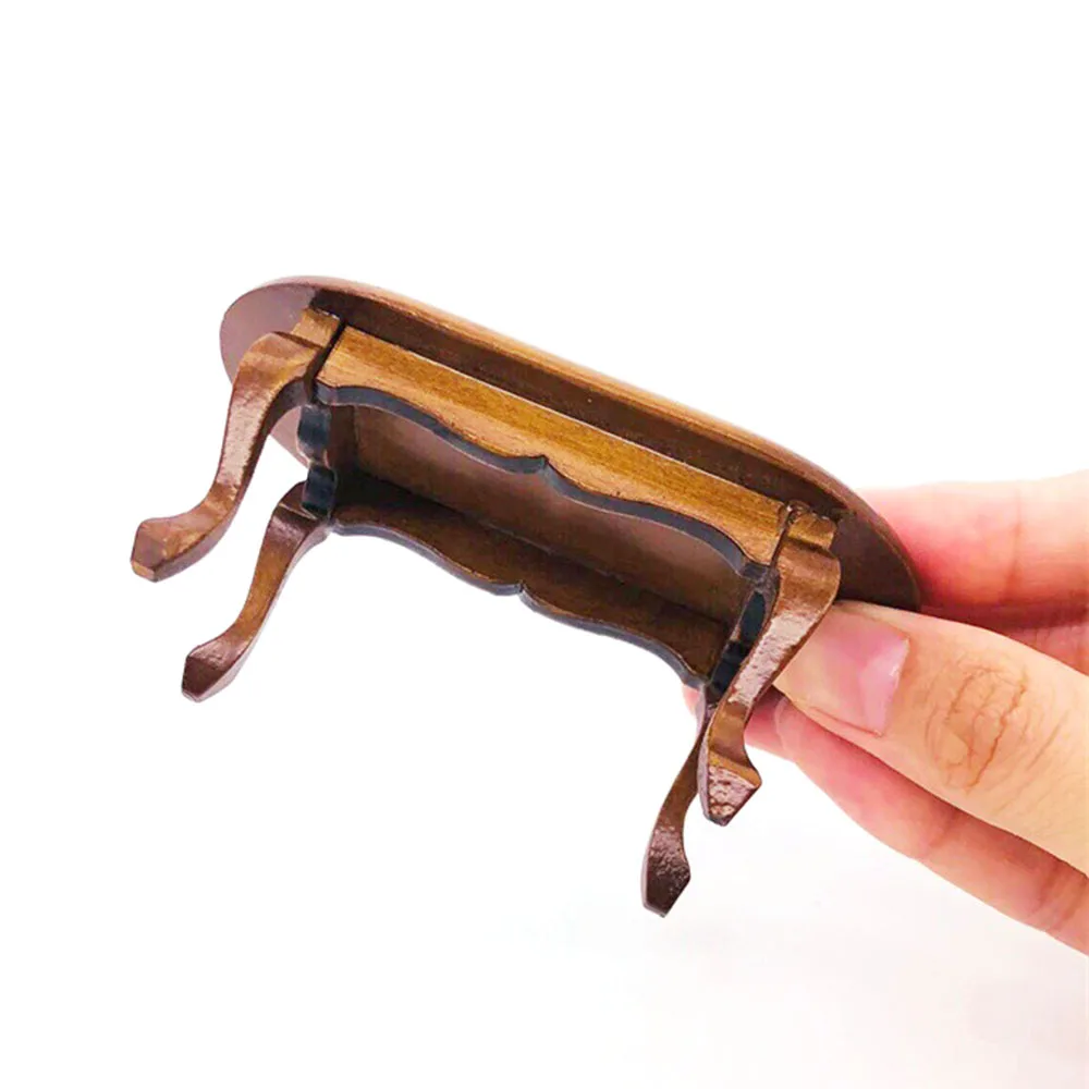 1/12 Dollhouse Miniature Accessories Mini Wooden End table Simulation Furniture Tea Table Toys for Doll House Decoration 1/12 Dollhouse Miniature Accessories Mini Wooden End table Simulation Furniture Tea Table Toys for Doll House Decoration