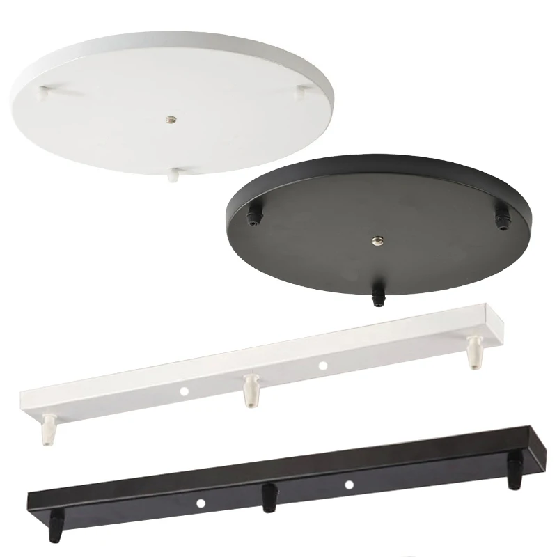 Pendant Lights Pendant Lamp Pendant Lights Black/White Ceiling Plate Long Strip Round Disc Base Hanging LED Handing Lamps Special Accessories