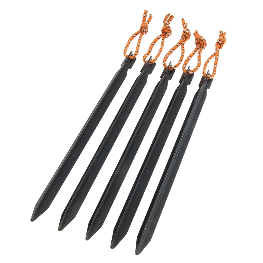 5Pcs Ultralight Triangle Tent Stakes Ground Nails Camping Hiking Tent Pegs