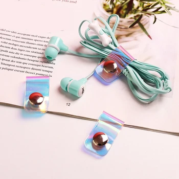 

Transparent Laser Travel Accessories Cable Winder Earphone Protector USB Phone Holder Organizer Buckle Accessory Packe Organizer