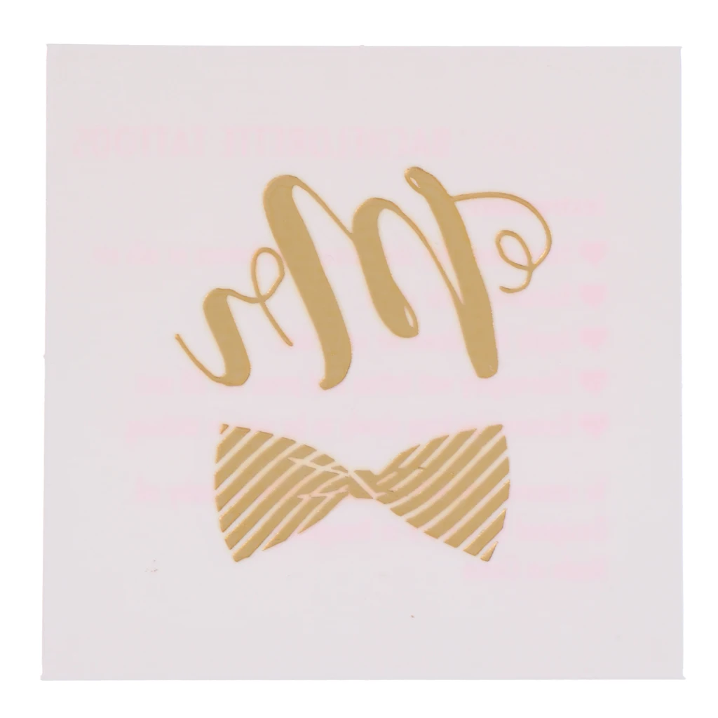 MagiDeal 10xMetallic Gold Team Bride Tribe Temporary Tattoos Sticker Wedding Favor Beauty Decal Waterproof Tattoo Sticker