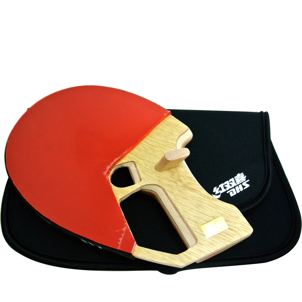 Sanwei Newest Hand Assemble Pistol Table Tennis Racket/ Ping Pong Racket Send Xvt Cover Case - Table Tennis Rackets