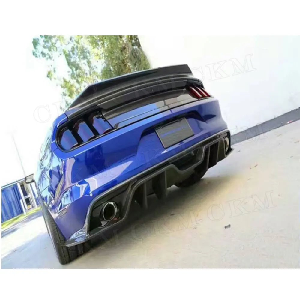Углеродное волокно черный задний бампер диффузор спойлер для Ford Mustang Coupe