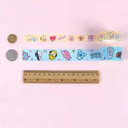 Милые BTS BT21 васи ленты DIY Бумага маскировки записки стикеры DIY Скрапбукинг планировщик дневник бумага Декор стикеры s канцелярские