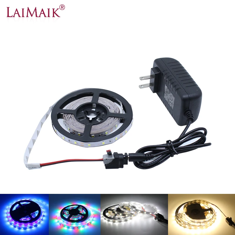 LAIMAIK Светодиодные ленты лента 12v smd 2835 60 светодиодный s/hdmi кабель 1 м 2 м 3 м 4 м 5 м светодиодный гибкие светодиодные полосы света украшения светодиодный лента DC12V Питание